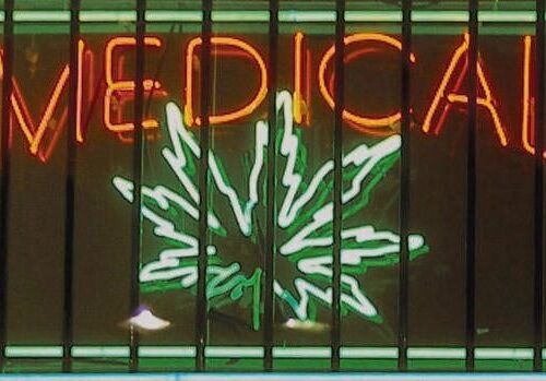 medical marijauana neon sign