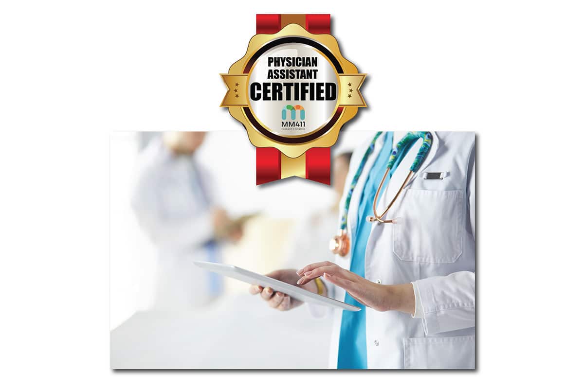 Medical Marijuana Continuing Medical Education for Physician Assistants Badge.