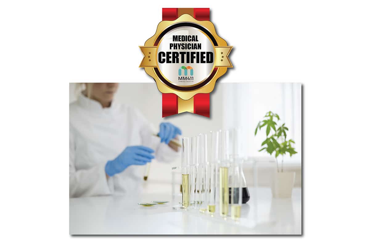 Medical Marijuana Continuing Medical Education for Physicians Badge.