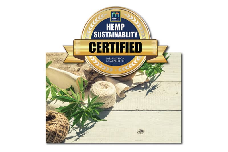 Hemp Sustainability Certified Badge.