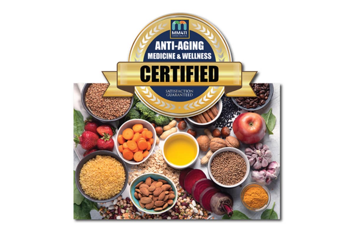 Anti-aging Medicine and Wellness Certified Badge.
