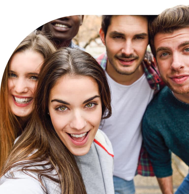 Cannabis Students Socializing and Smiling.